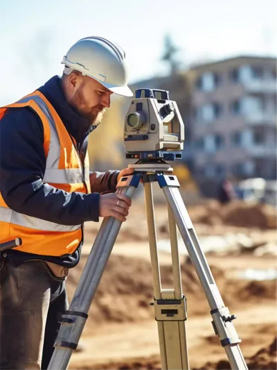 Topografía con estación total, carrera técnica en ISI